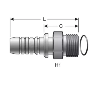 Terminal hidráulico Gates dos piezas M-0 FF – 8GS-8MFFOR