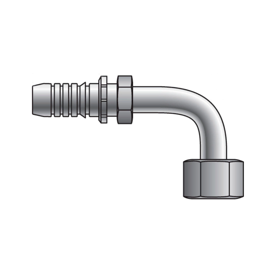 Terminal hidráulico Gates dos piezas F-45-X JIC – 6GS-6FJX90